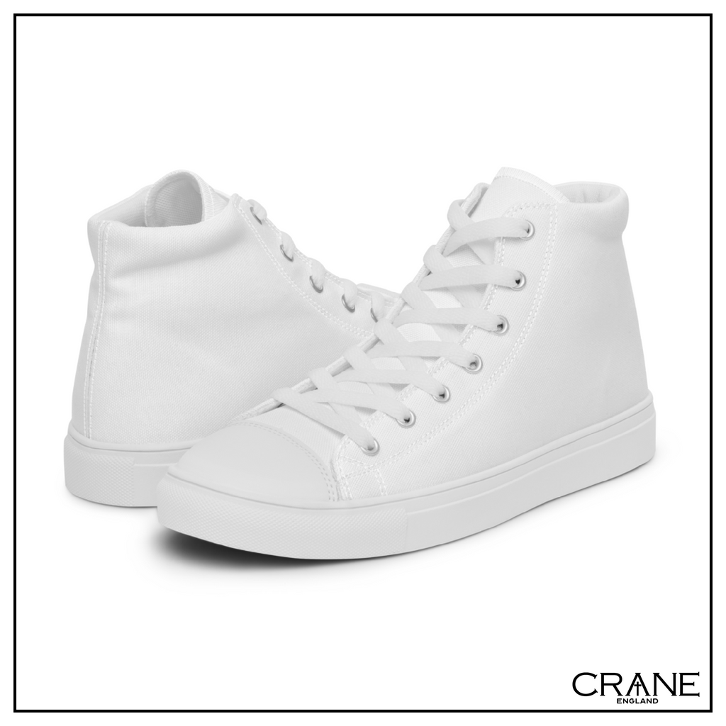 Women’s High Top Canvas Sneakers – White