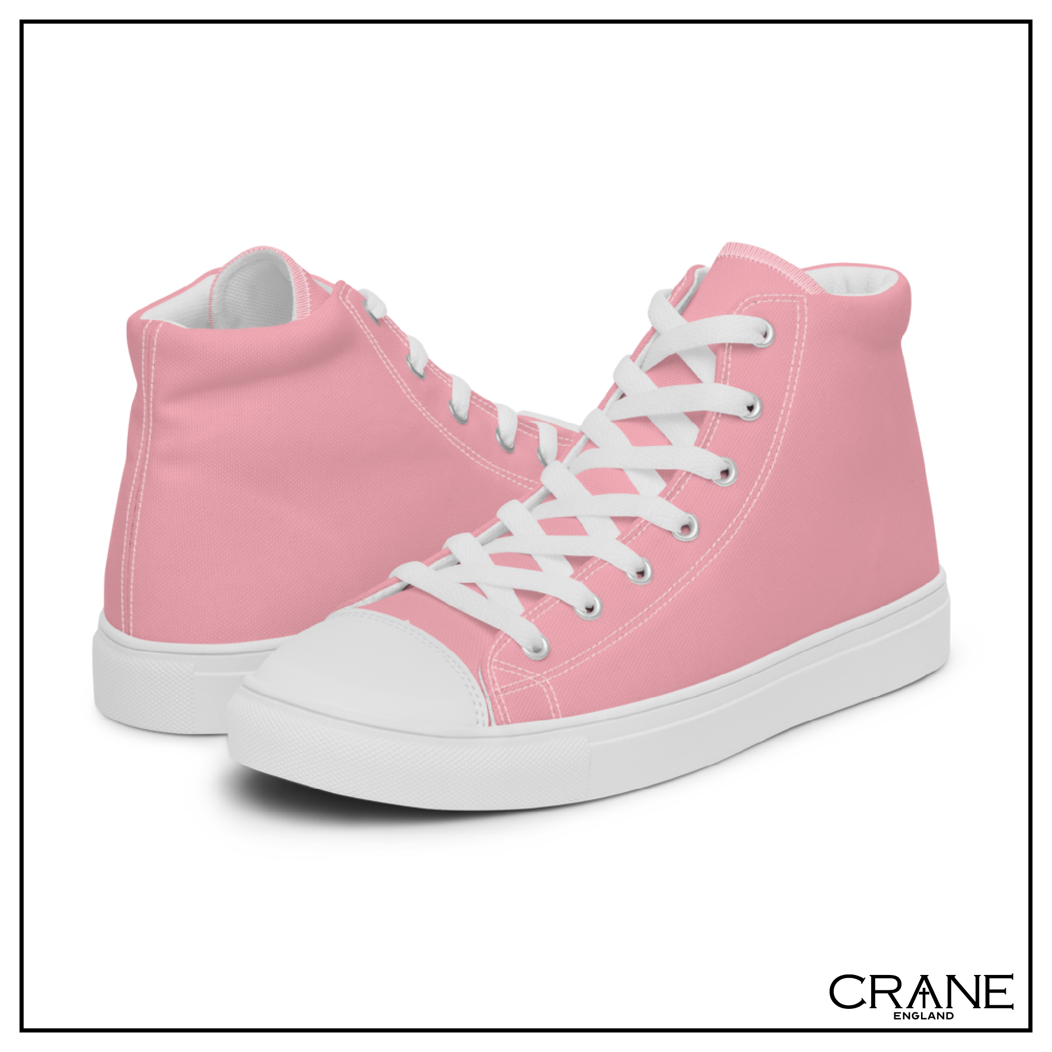 Women’s High Top Canvas Sneakers – Pink