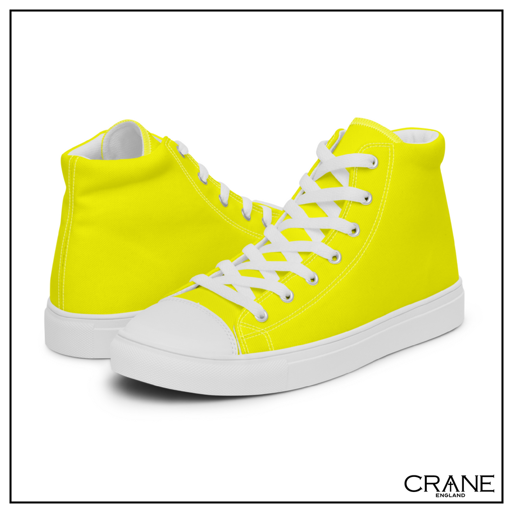 Women’s High Top Canvas Sneakers – Yellow