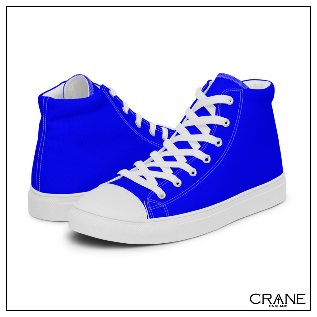 Women’s High Top Canvas Sneakers – Blue