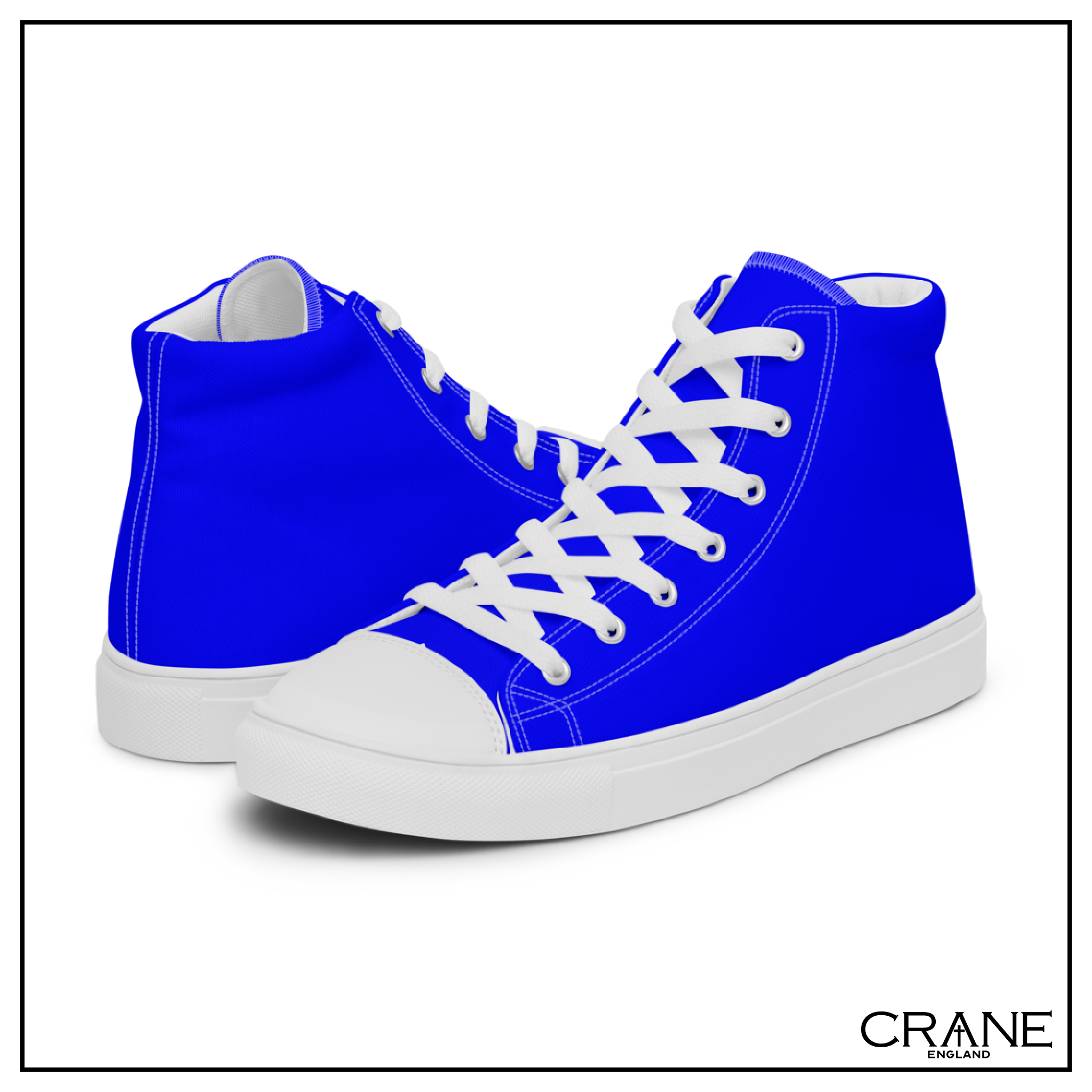 Women’s High Top Canvas Sneakers – Blue