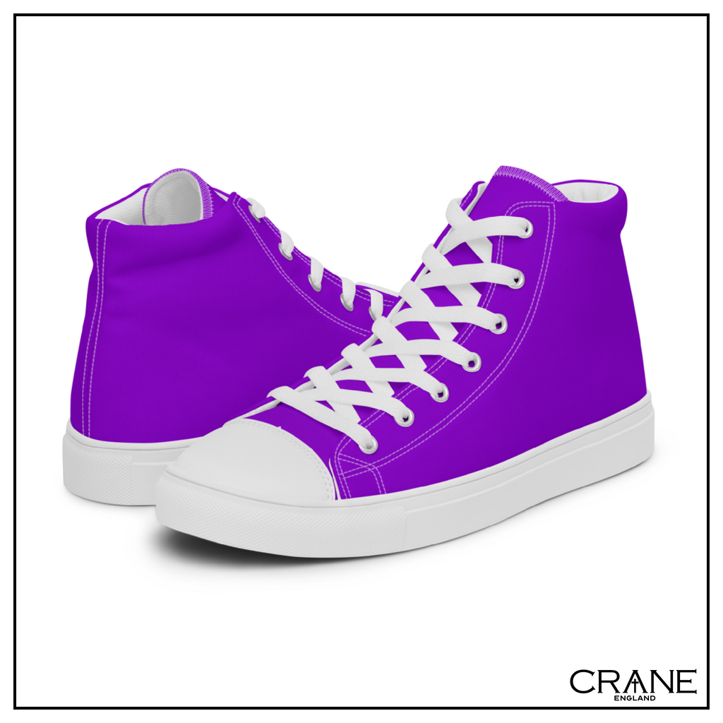 Men’s High Top Canvas Sneakers – Royal Violet