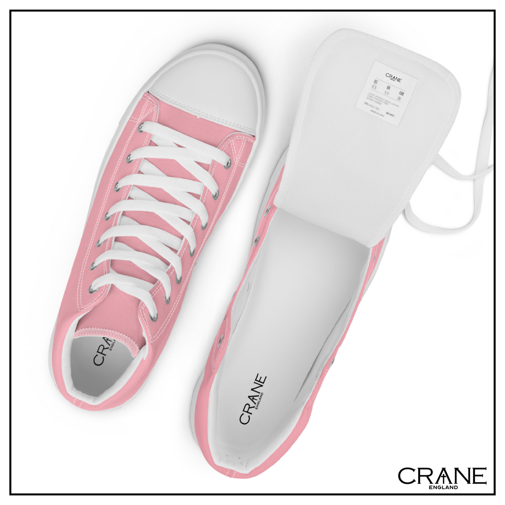 Women’s High Top Canvas Sneakers – Pink