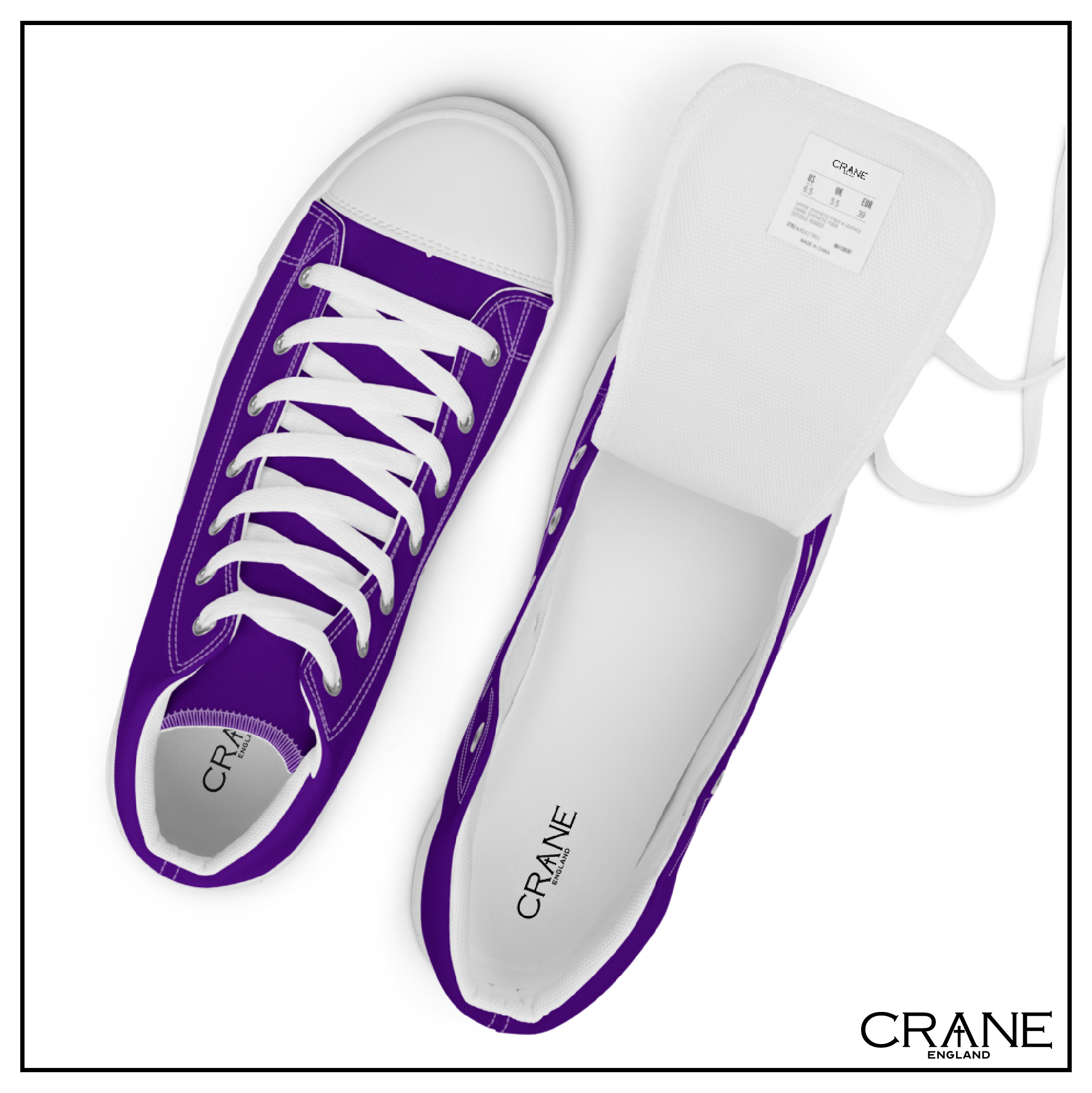 Men’s High Top Canvas Sneakers – Kingdom Indigo