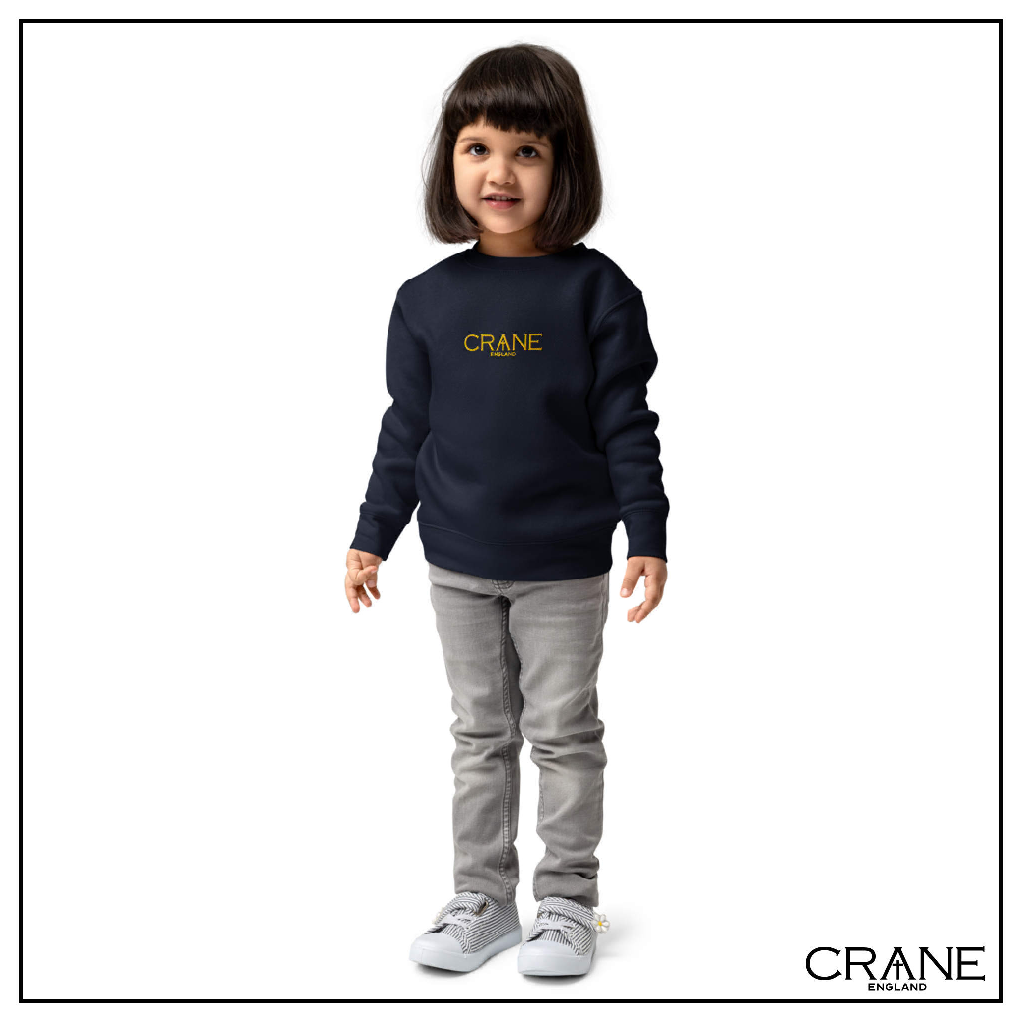 Kids Embroidered Fleece Sweatshirt —  Black, Navy and Red