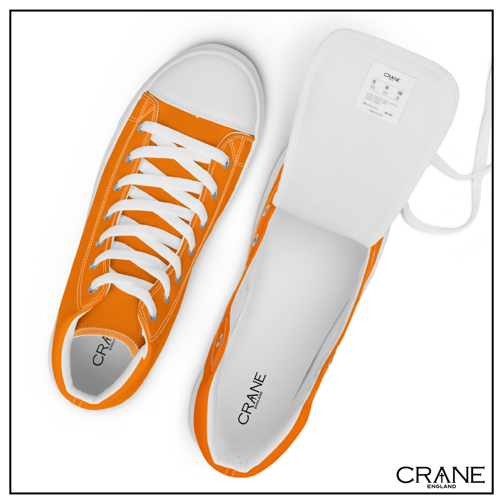 Women’s High Top Canvas Sneakers – Orange