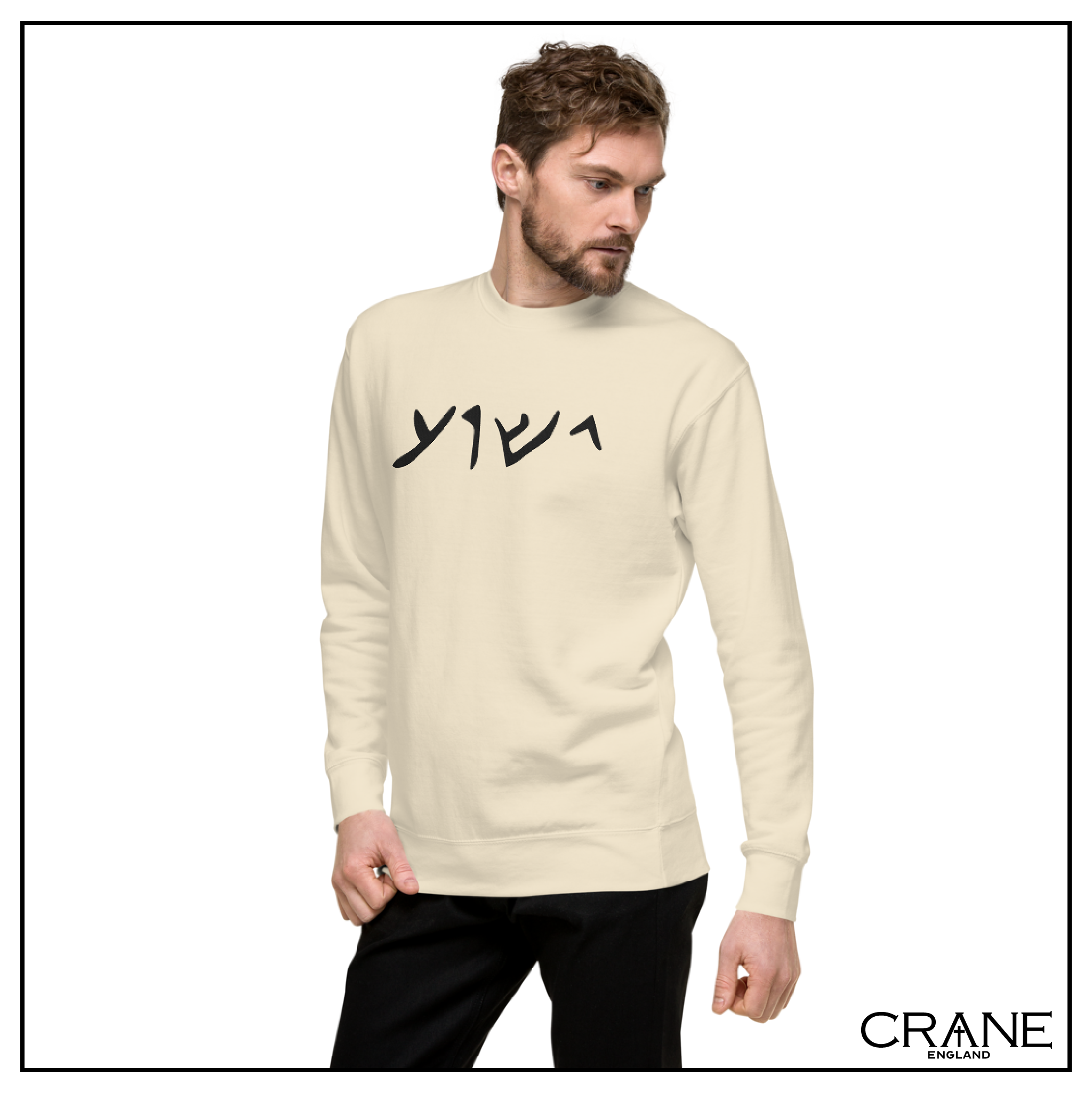 Aramaic Embroidered Sweatshirt (light)