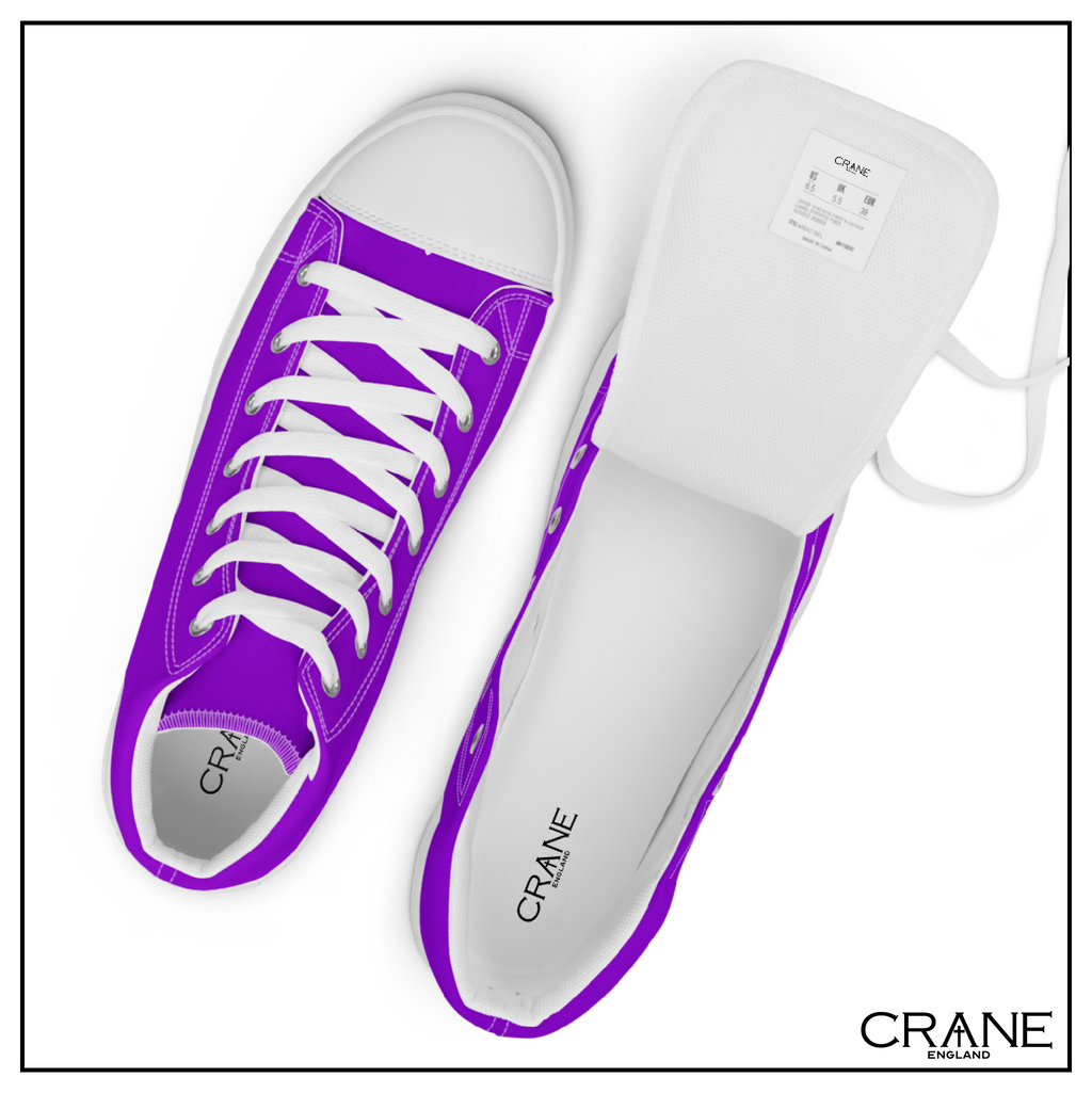 Men’s High Top Canvas Sneakers – Royal Violet