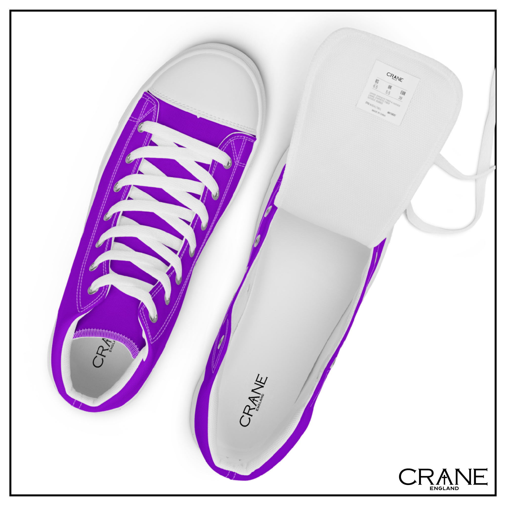 Men’s High Top Canvas Sneakers – Royal Violet