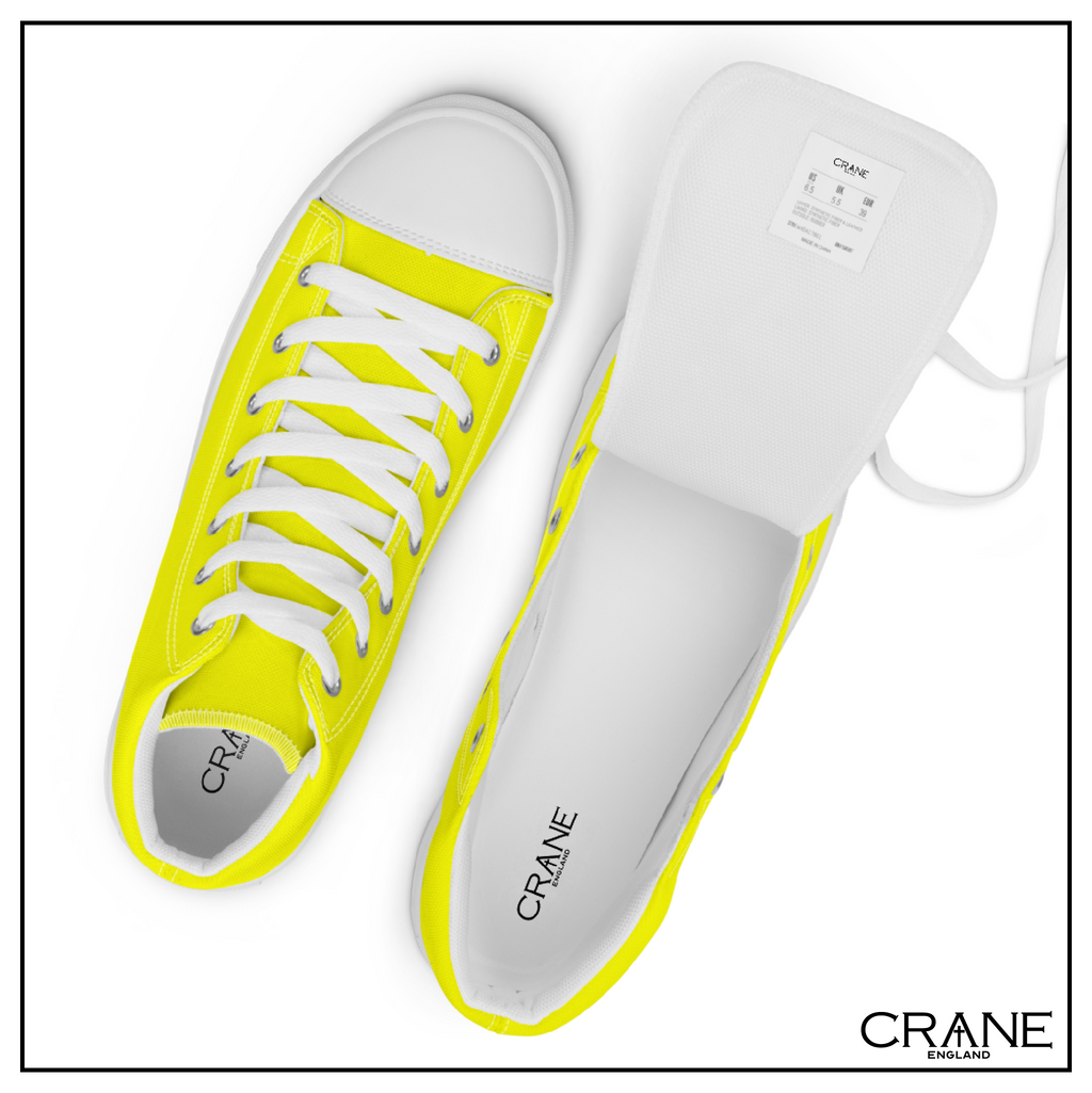Women’s High Top Canvas Sneakers – Yellow