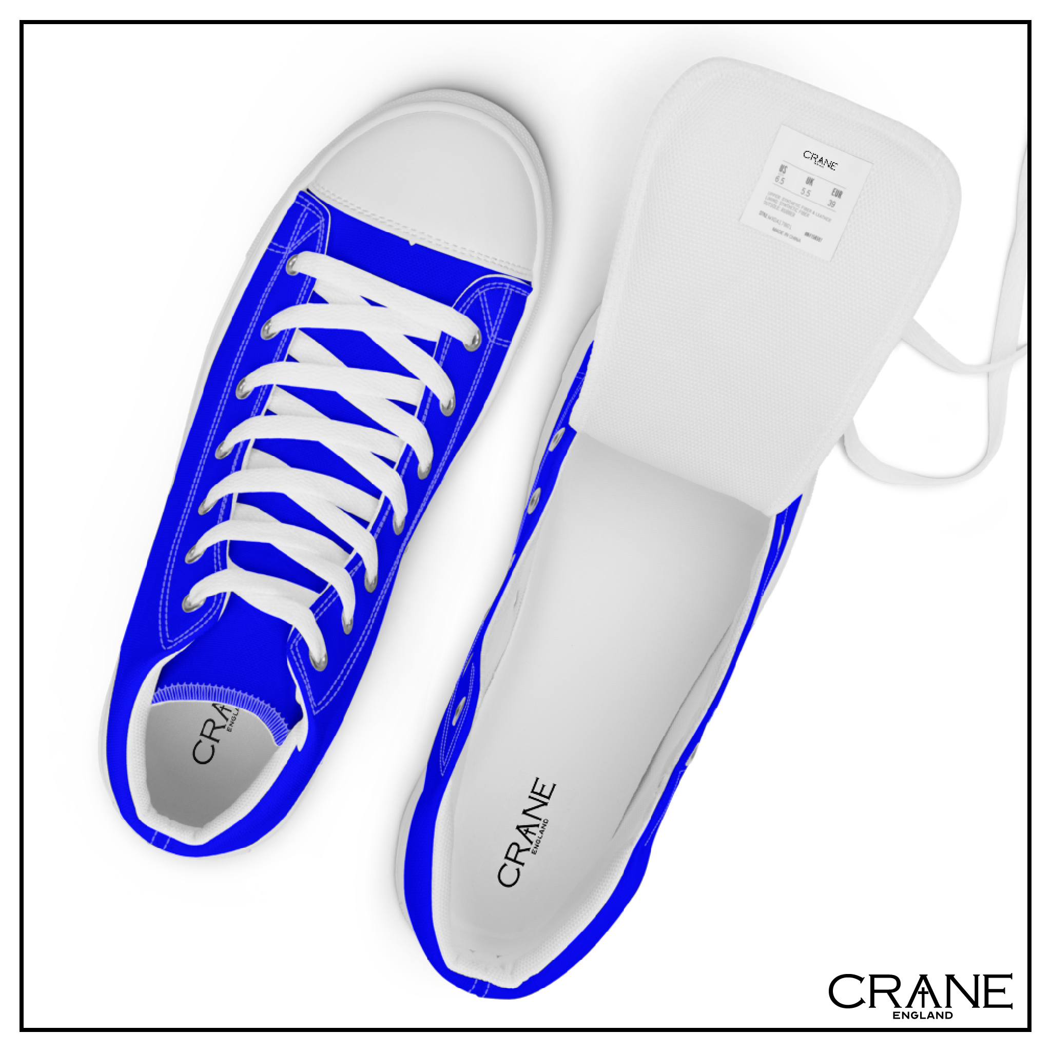 Men’s High Top Canvas Sneakers – Heaven Blue