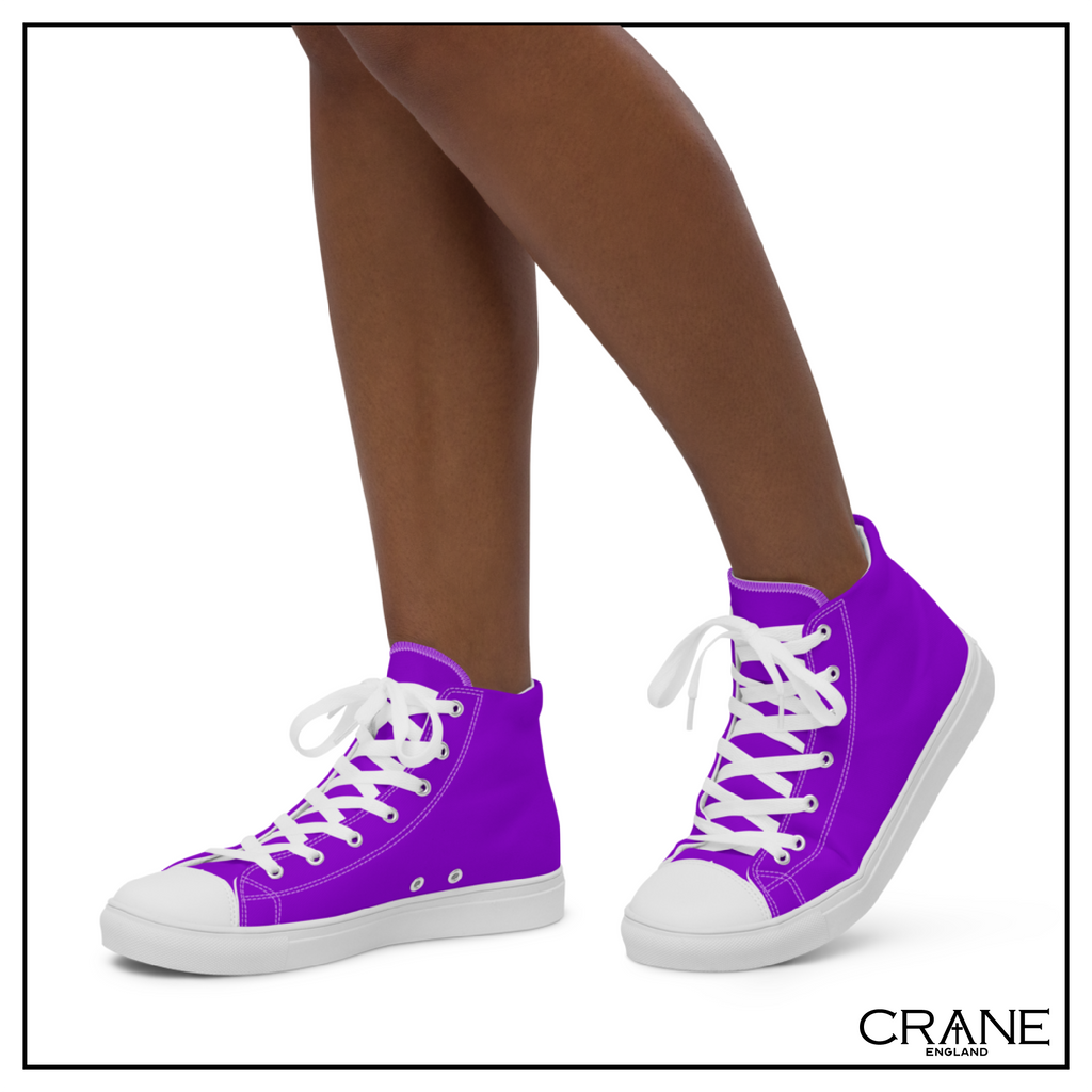 Women’s High Top Canvas Sneakers – Violet