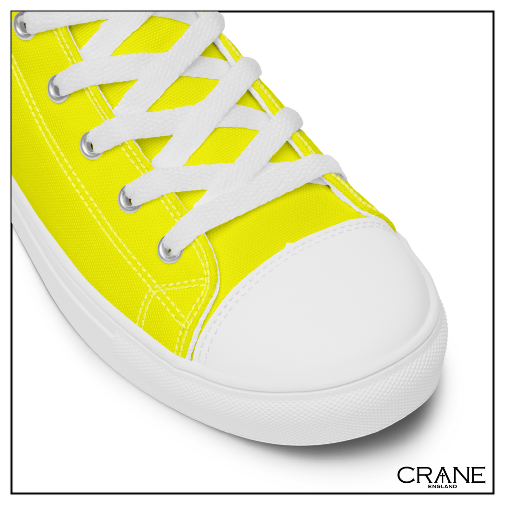 Women’s High Top Canvas Sneakers – Yellow