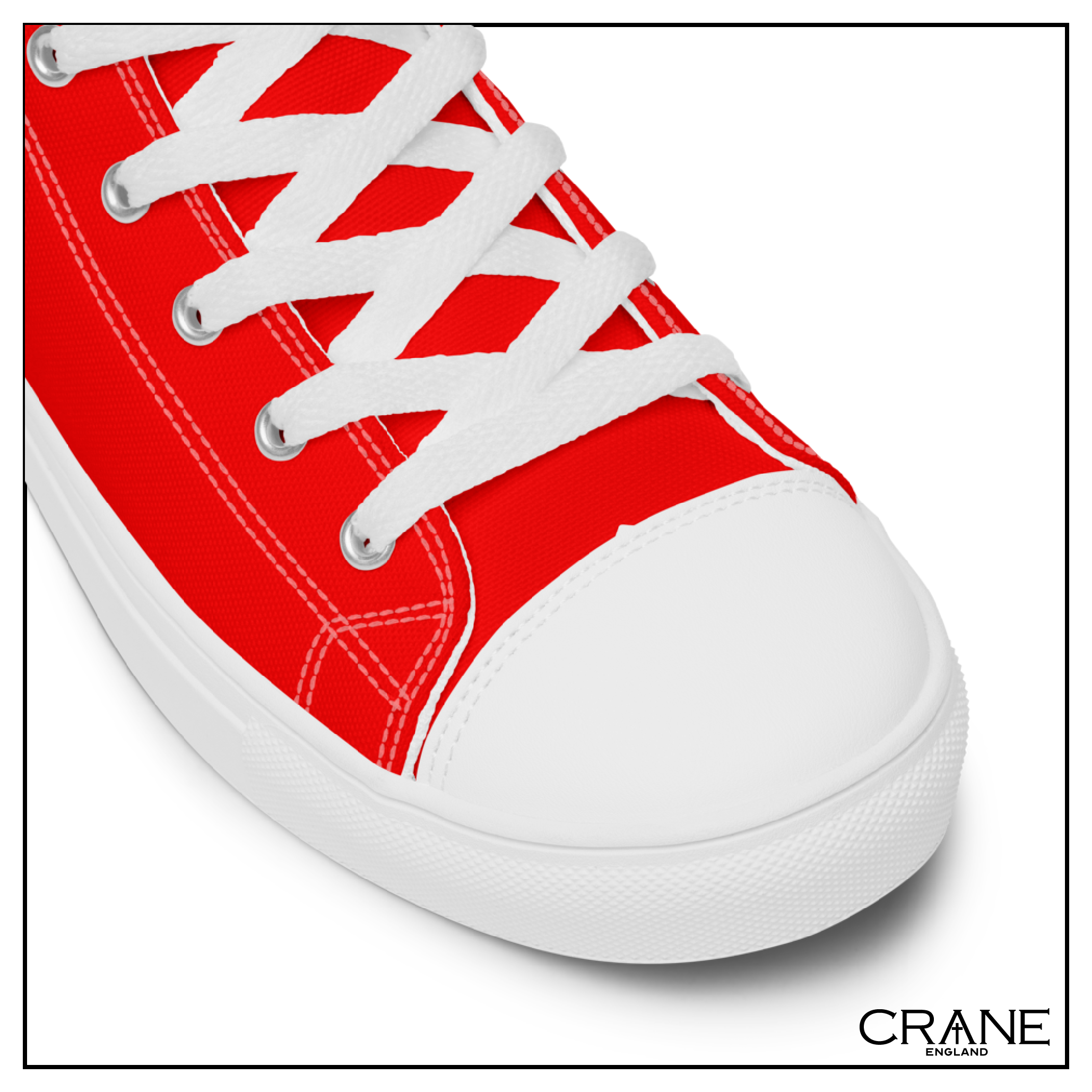 Men’s High Top Canvas Sneakers – Crimson Red
