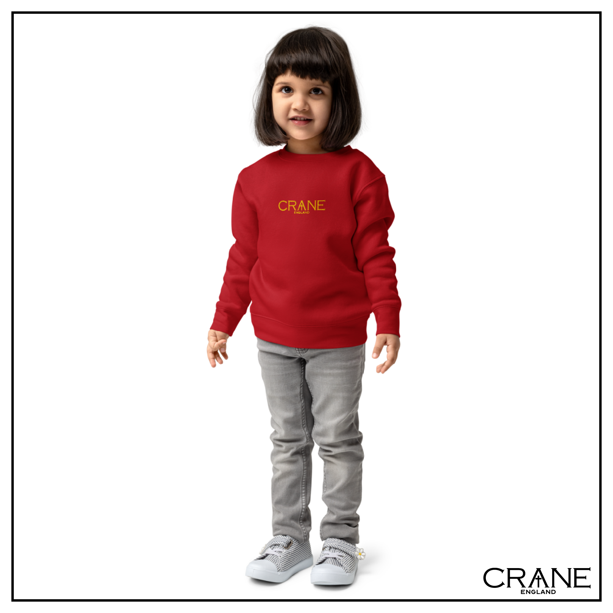 Kids Embroidered Fleece Sweatshirt —  Black, Navy and Red