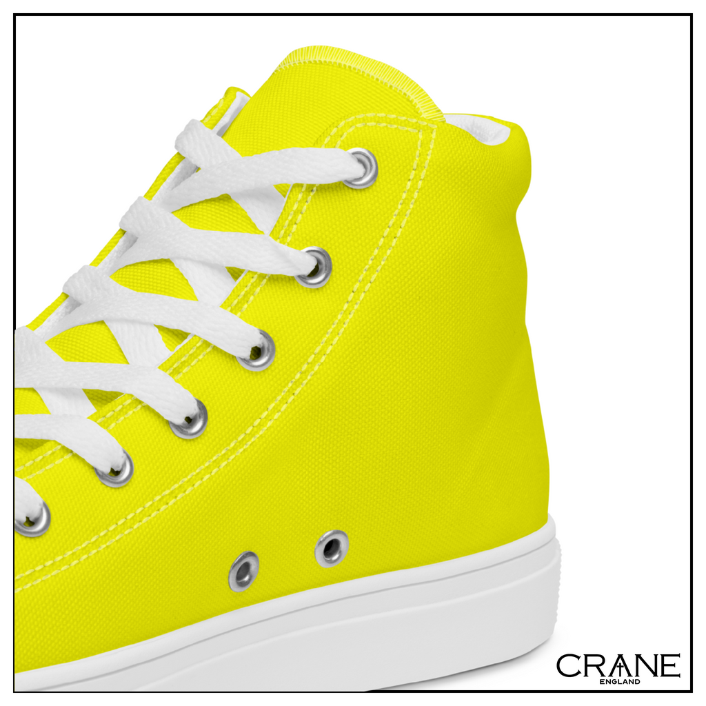 Women’s High Top Canvas Sneakers – Yellow