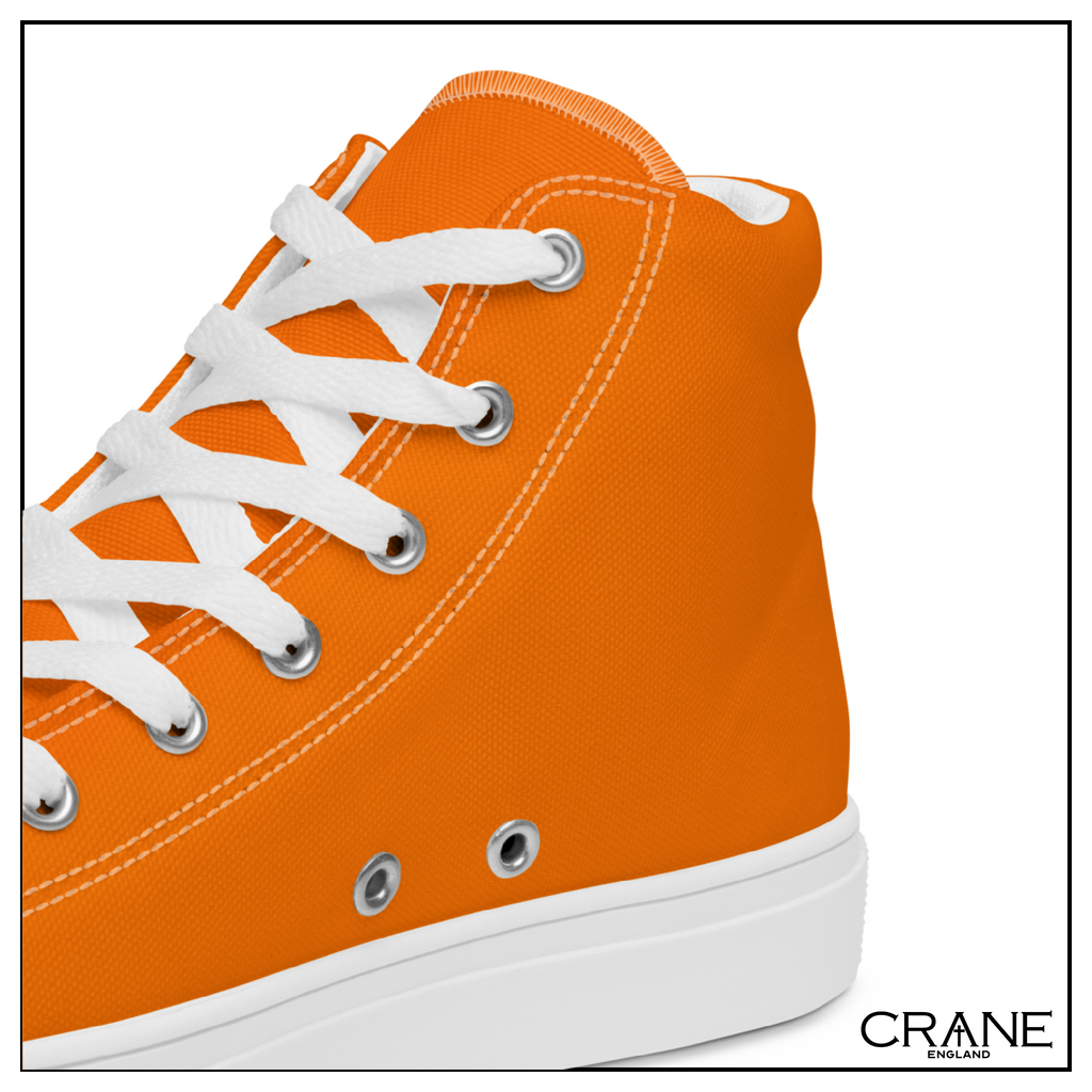 Men’s High Top Canvas Sneakers – Ember Orange