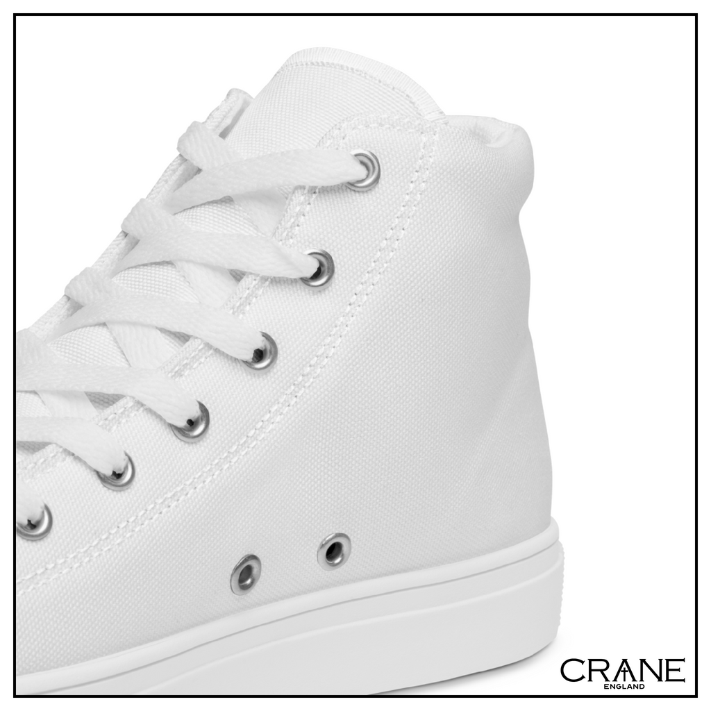 Women’s High Top Canvas Sneakers – White