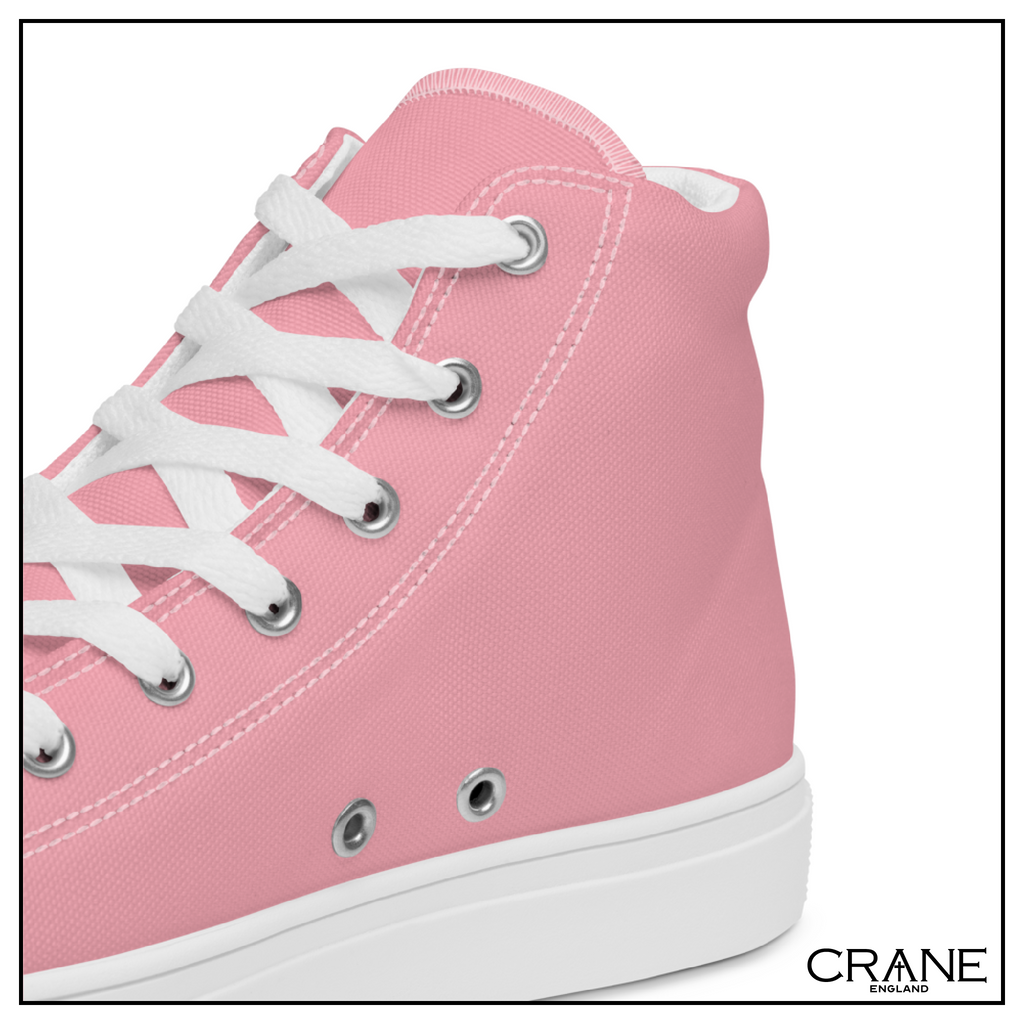 Women’s High Top Canvas Sneakers – Pink