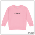 Kids Embroidered Fleece Sweatshirt —  Pink, Grey and Beige