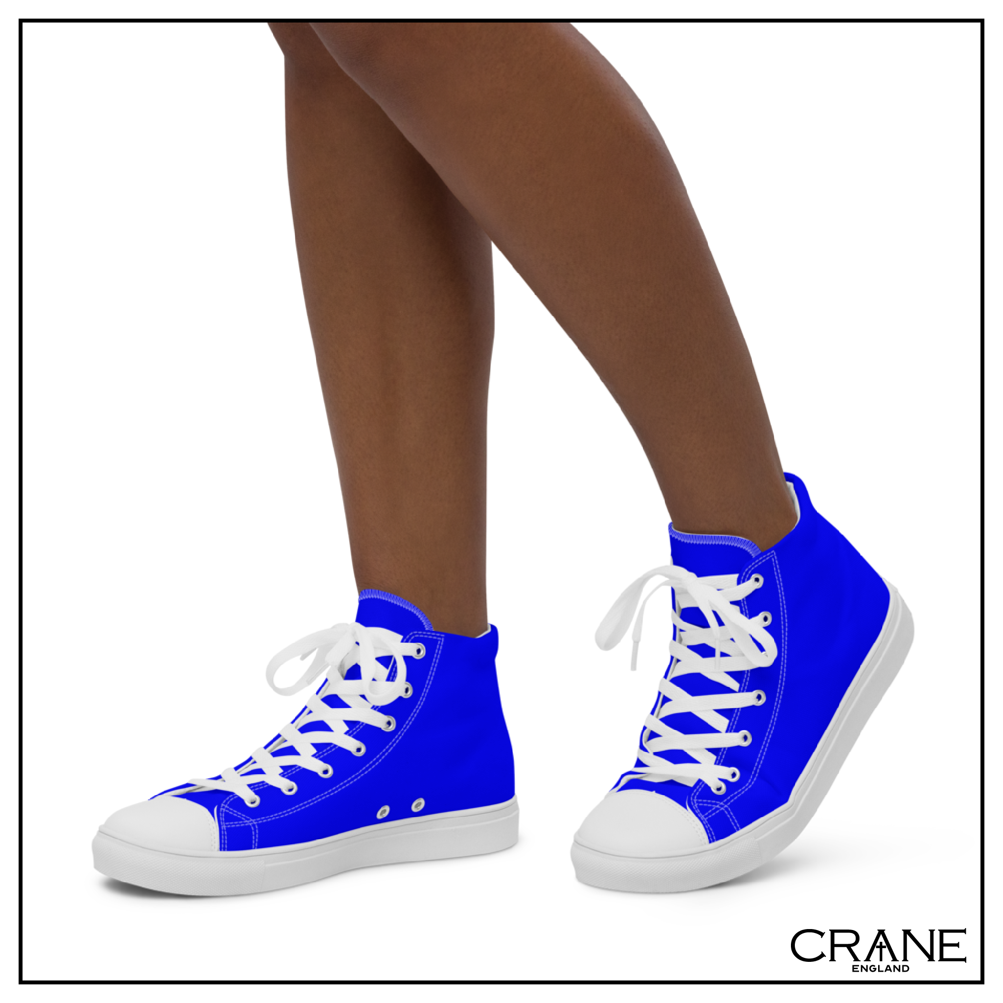 Women’s High Top Canvas Sneakers – Blue