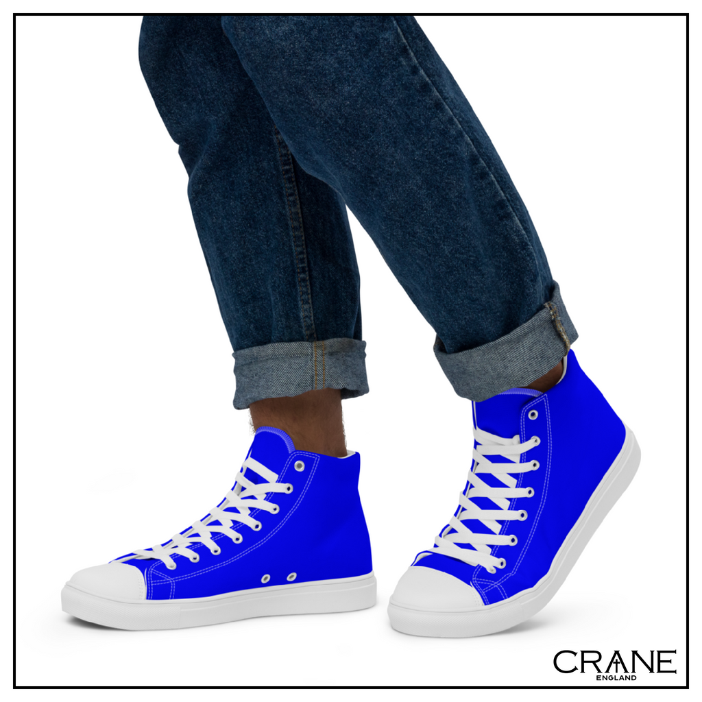 Men’s High Top Canvas Sneakers – Heaven Blue