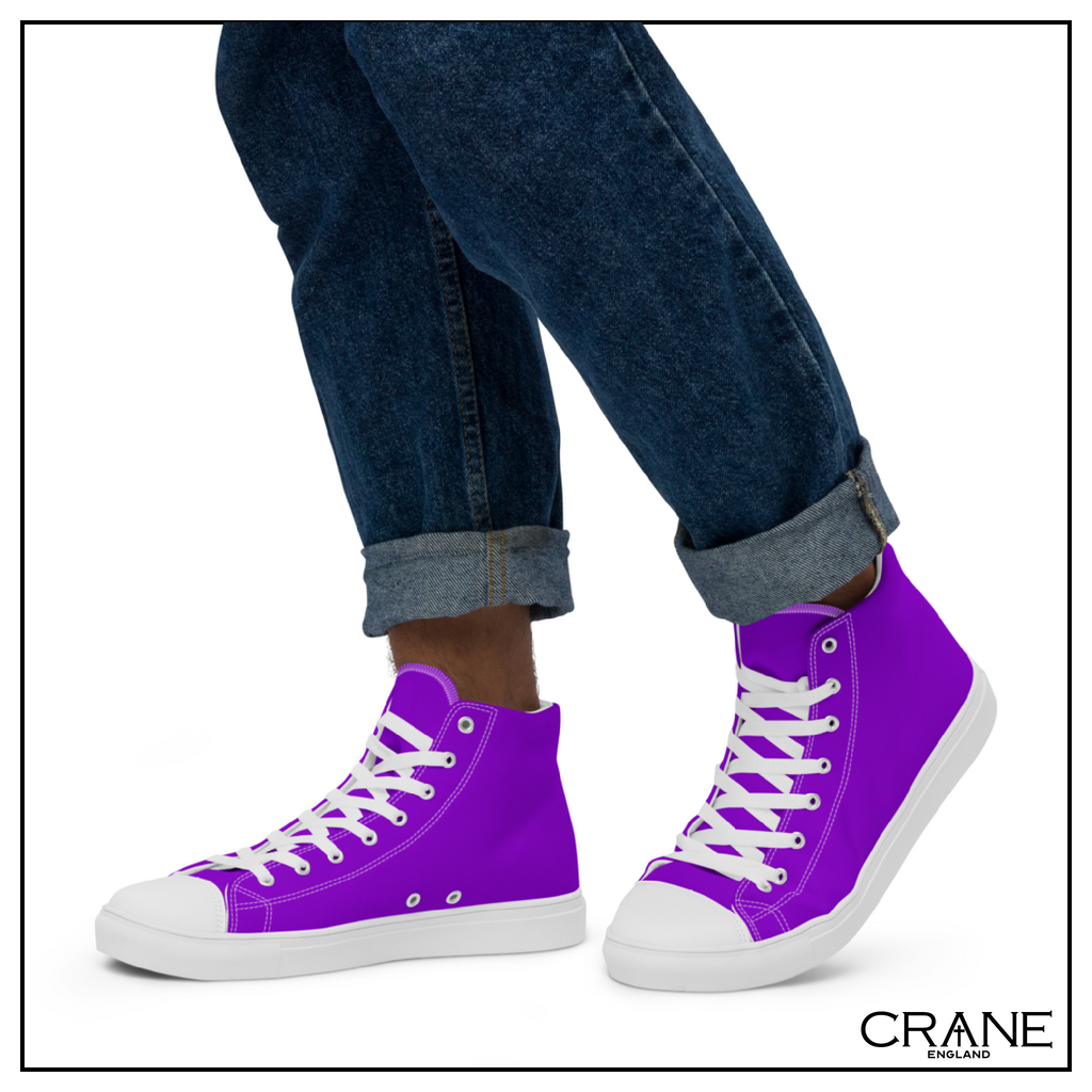 Men’s High Top Canvas Sneakers – Royal Violet