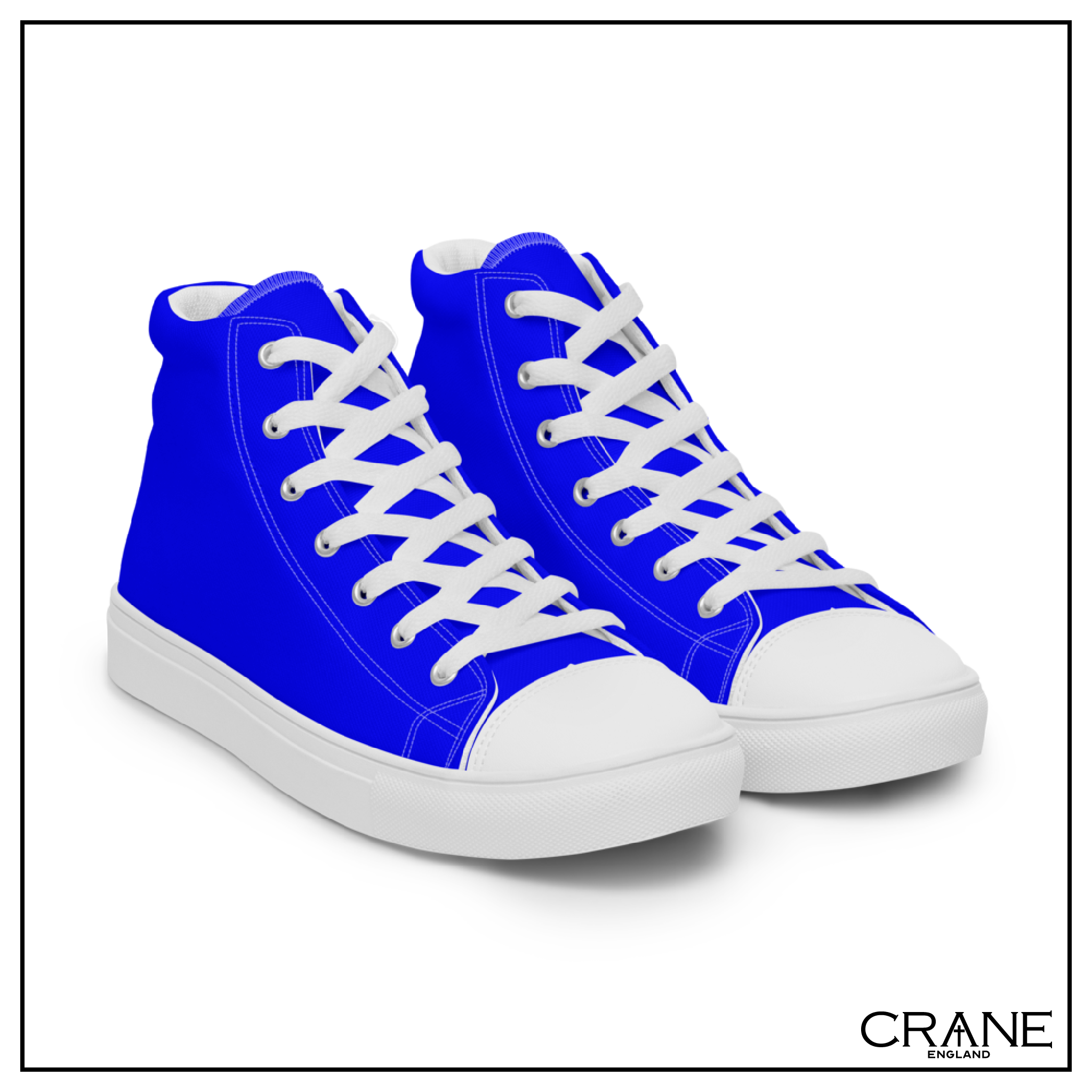 Women’s High Top Canvas Sneakers – Blue