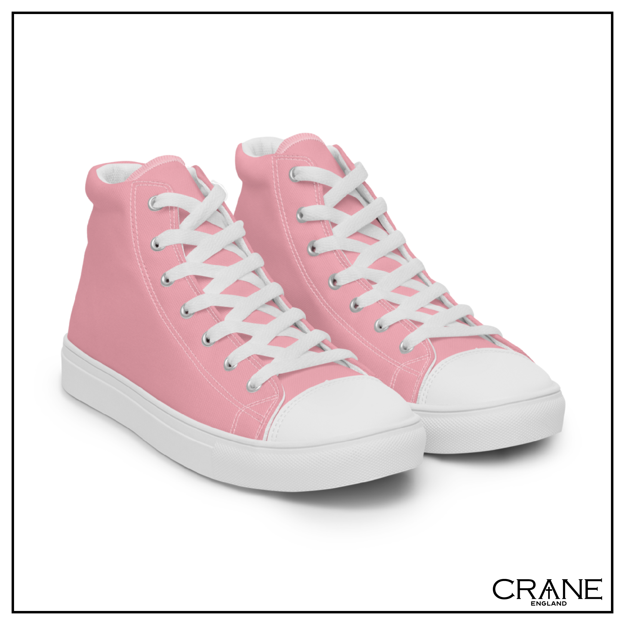 Women’s High Top Canvas Sneakers – Pink