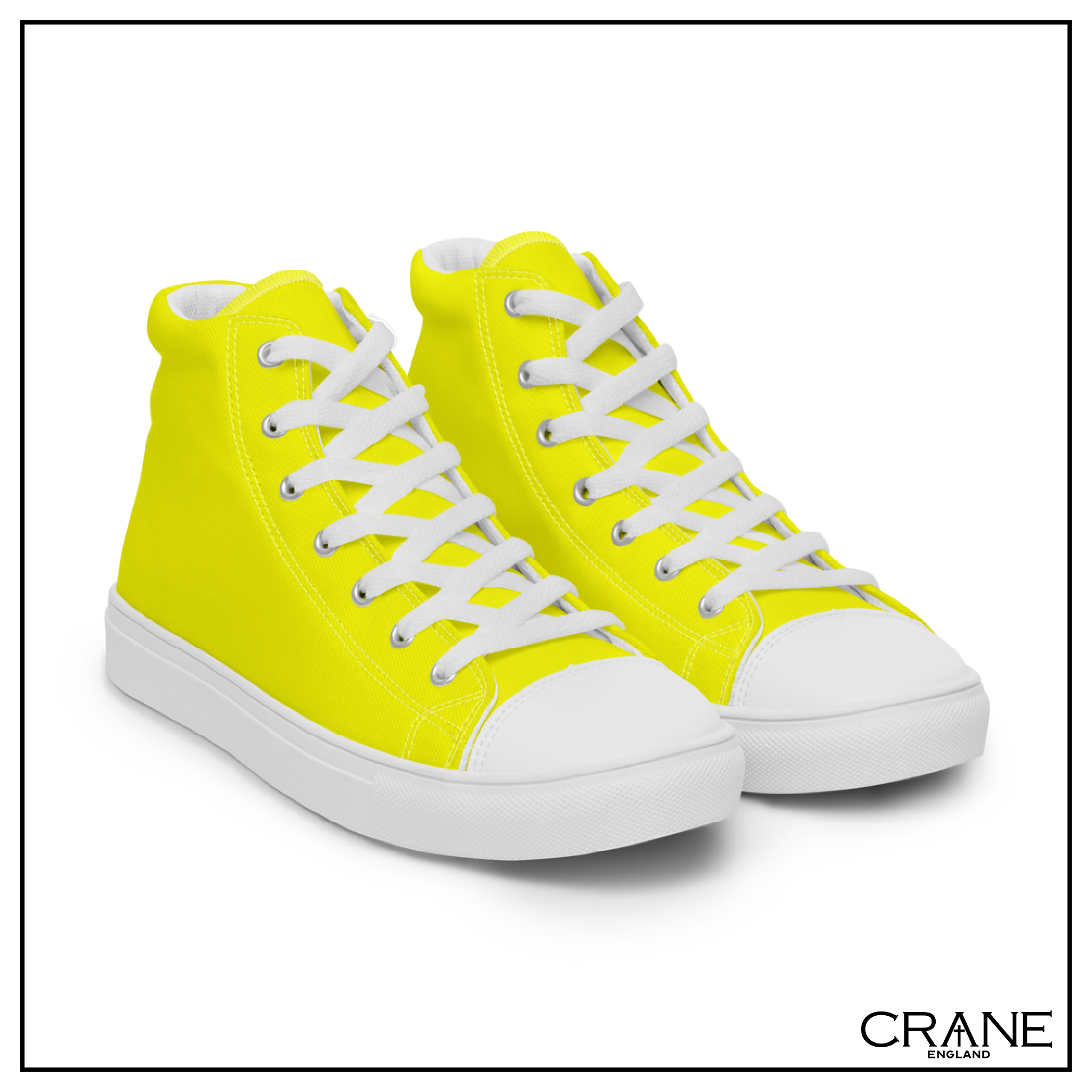 Women’s High Top Canvas Sneakers – Yellow