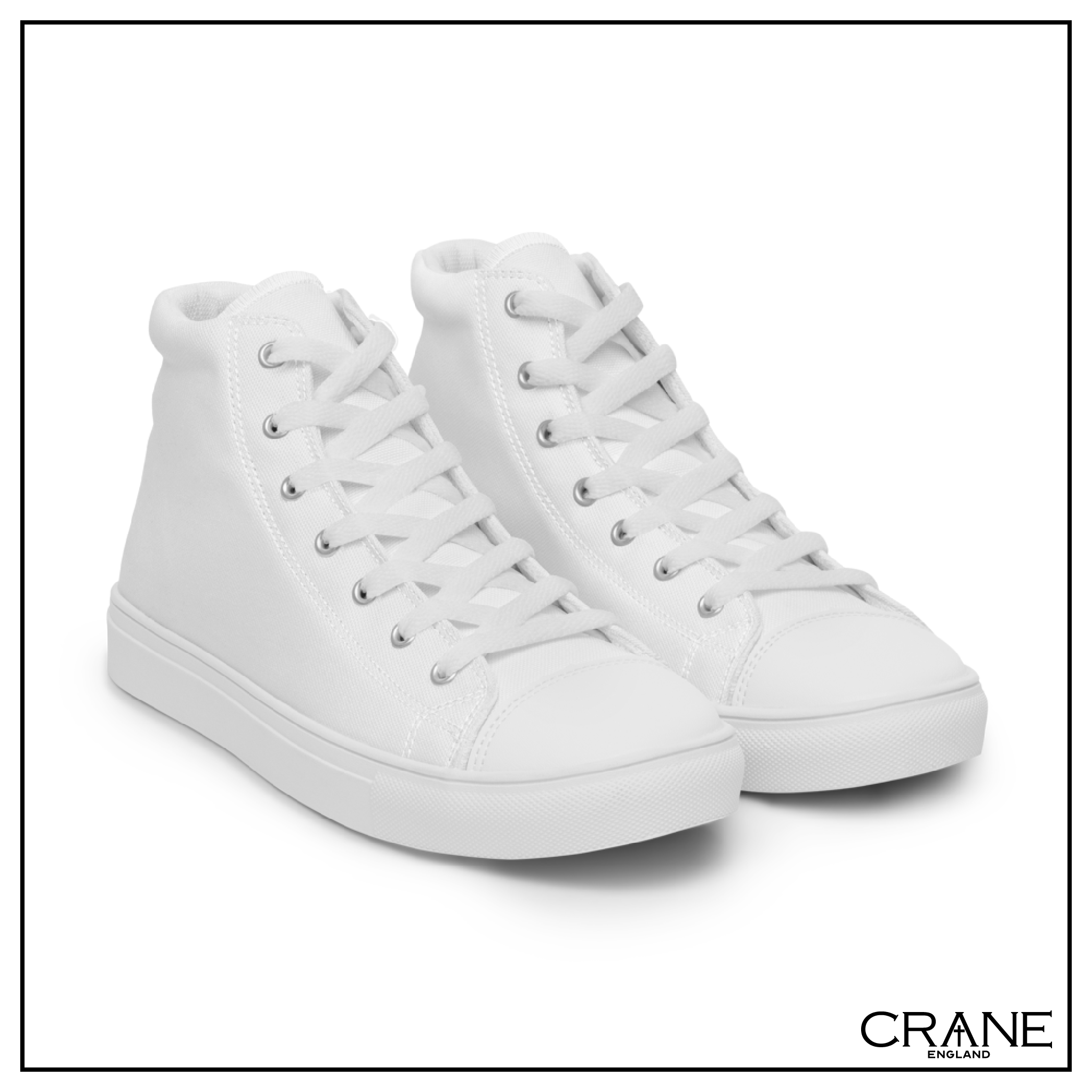 Women’s High Top Canvas Sneakers – White