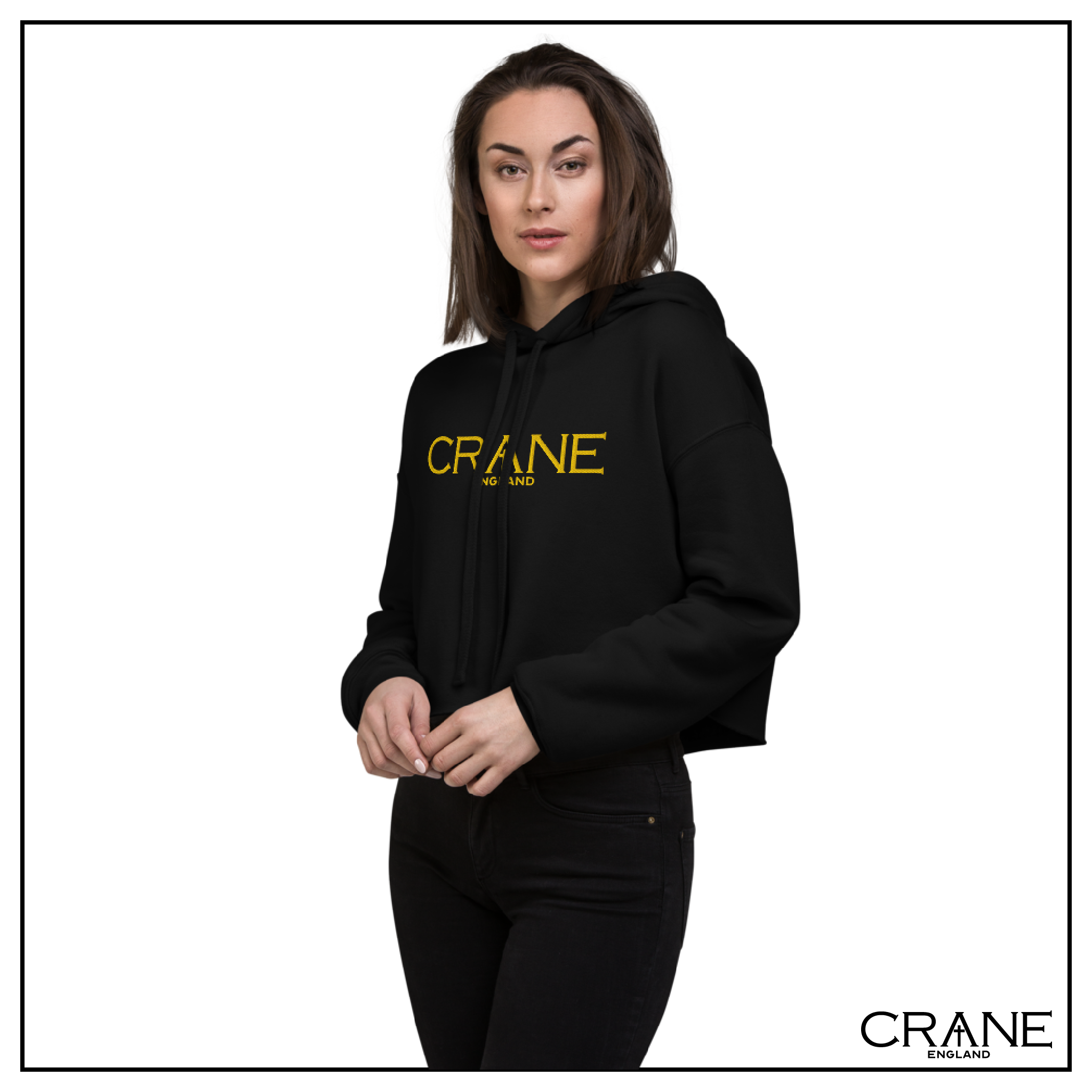 Women’s Embroidered Cropped Hoodie
