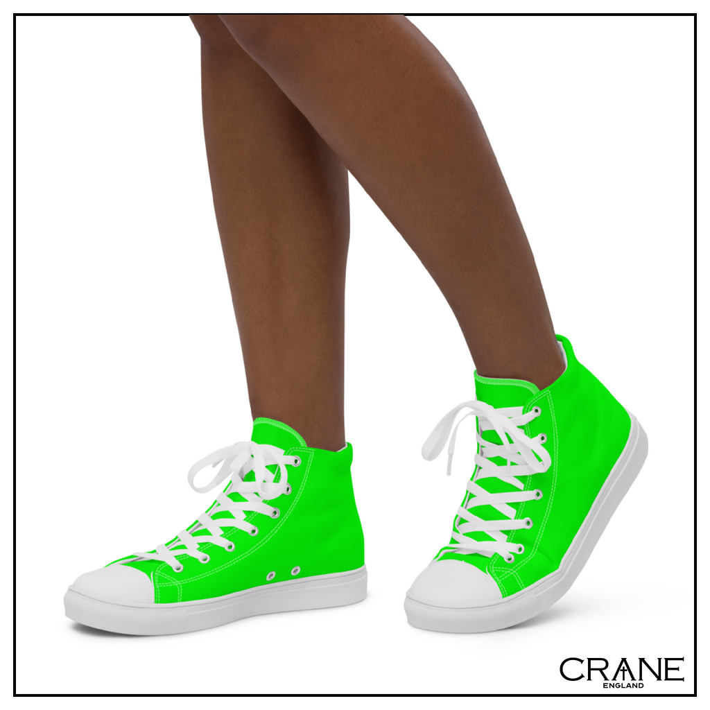 Women’s High Top Canvas Sneakers – Green
