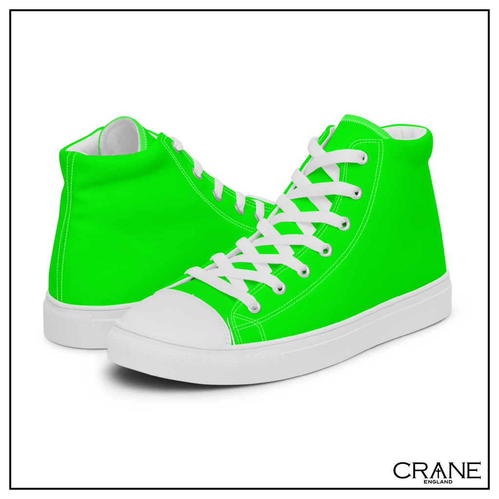 Women’s High Top Canvas Sneakers – Green